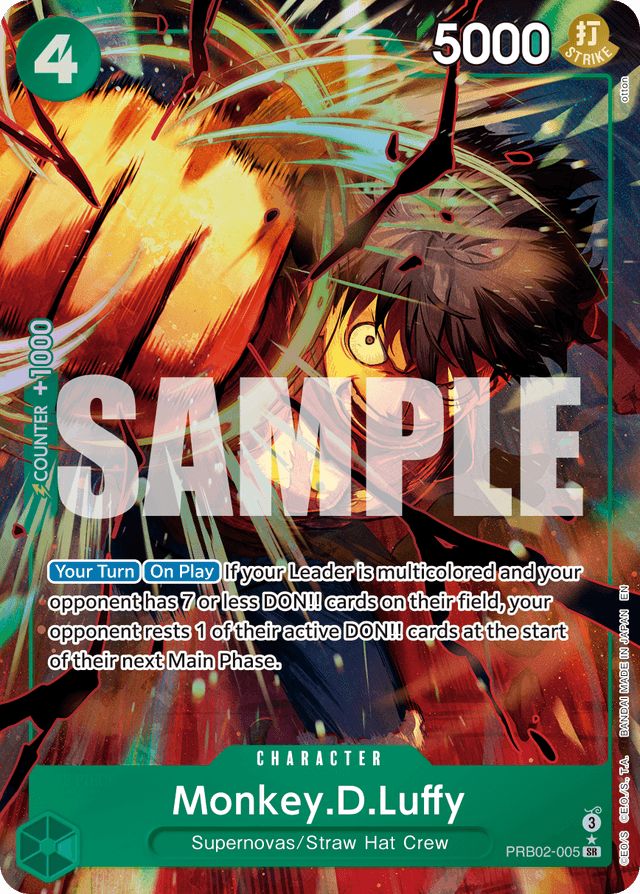 Monkey.D.Luffy - PRB02-005 (Alternate Art)